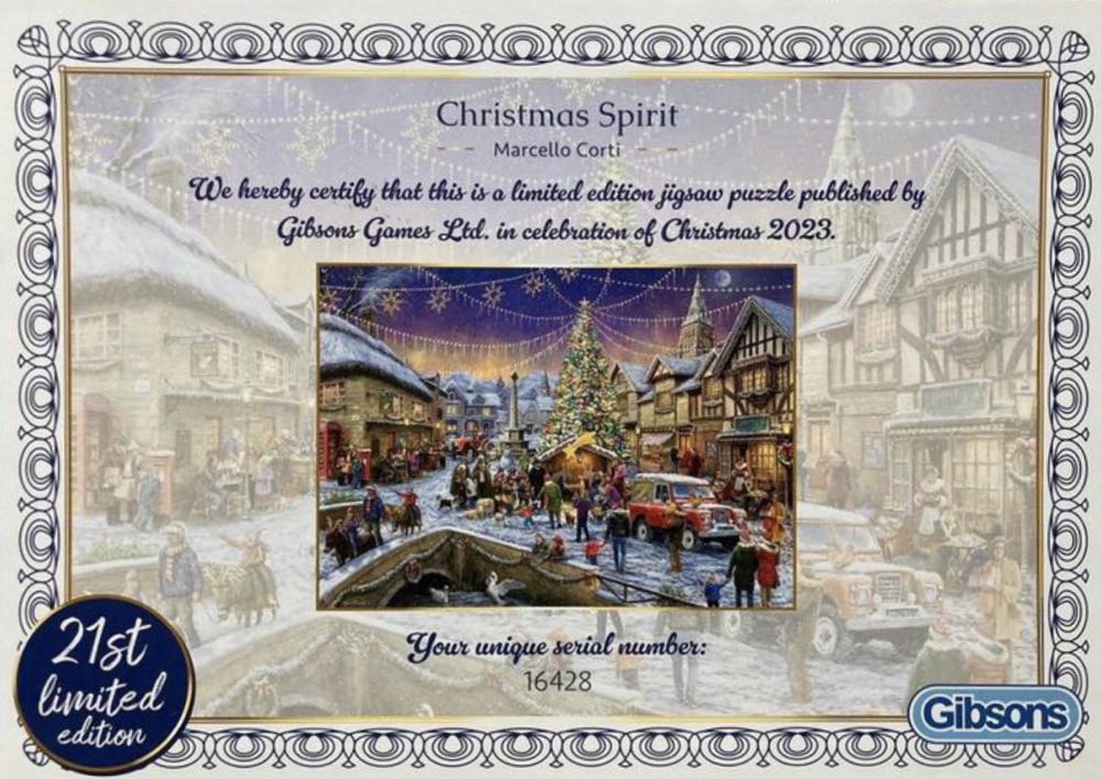 G2023 Christmas Spirit Limited Edition - Gibsons puzzle collectible [Barcode 5012269020236] - Main Image 4