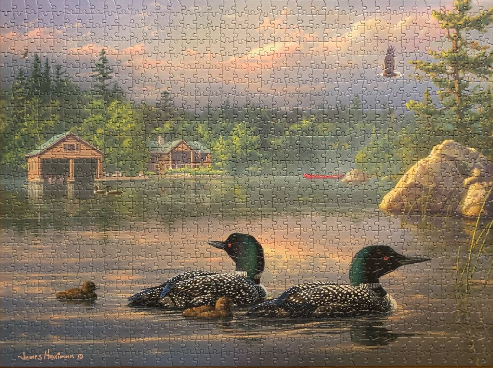 Passing Storm Loons - Buffalo puzzle collectible [Barcode 079346131198] - Main Image 2