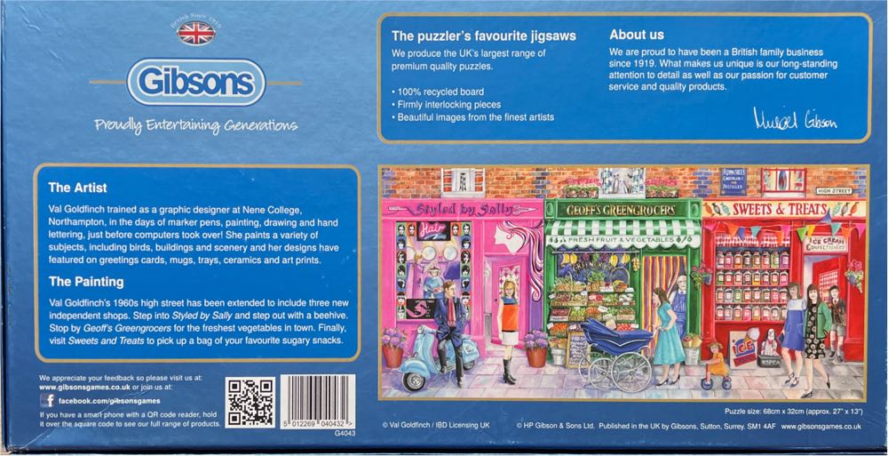 Beehives Beans And Bonbons - Gibsons puzzle collectible [Barcode 5012269040432] - Main Image 2