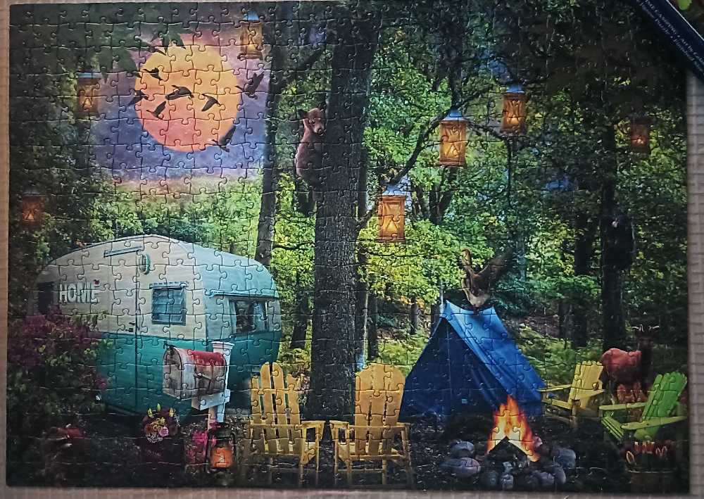 Summertime Camping - SunsOut puzzle collectible [Barcode 796780301528] - Main Image 2