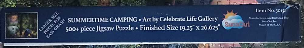Summertime Camping - SunsOut puzzle collectible [Barcode 796780301528] - Main Image 3