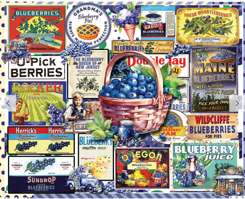 Blueberries  - White Mountain puzzle collectible [Barcode 724819267255] - Main Image 2