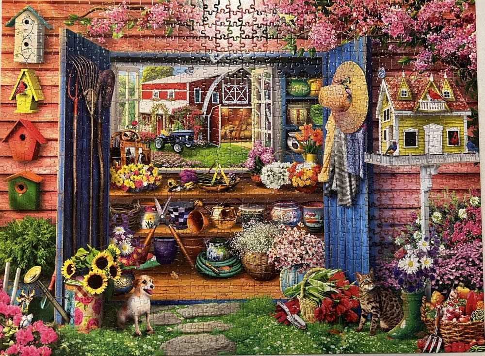 Farm Flower Shed 🟦 - Buffalo puzzle collectible [Barcode 079346119233] - Main Image 2