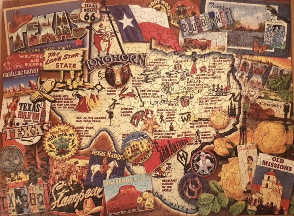 Texas: The Lone Star State - SunsOut puzzle collectible [Barcode 796780700246] - Main Image 3