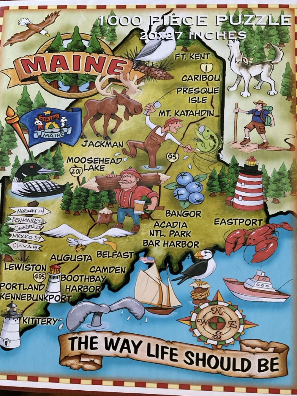 Popeye Village Malta Pc. Colorluxe™ #1500 Complete! ©2020 Crazart® Colorluxe Jigsaw ***