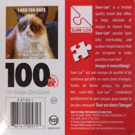 Grumpy Cat - I Had Fun Once - Sure-lok puzzle collectible [Barcode 686141005717] - Main Image 2
