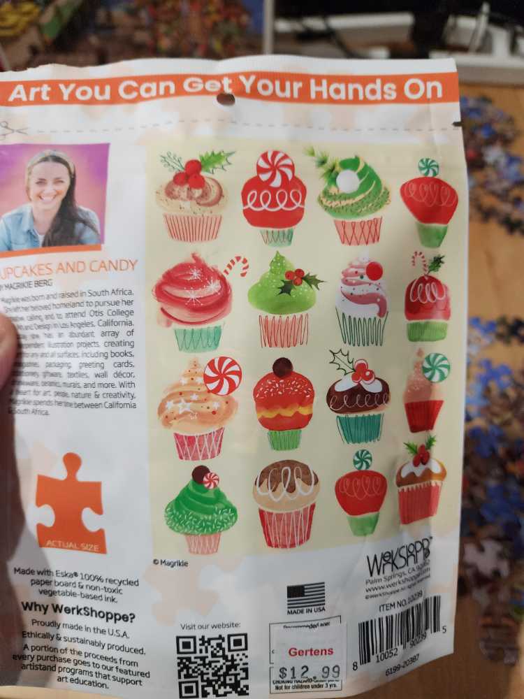 Cupcakes And Candy - WerkShoppe 🇺🇸 puzzle collectible [Barcode 810052902395] - Main Image 2