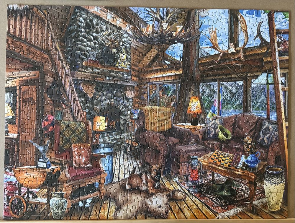 The Hunting Lodge - Springbok puzzle collectible [Barcode 091683016709] - Main Image 2