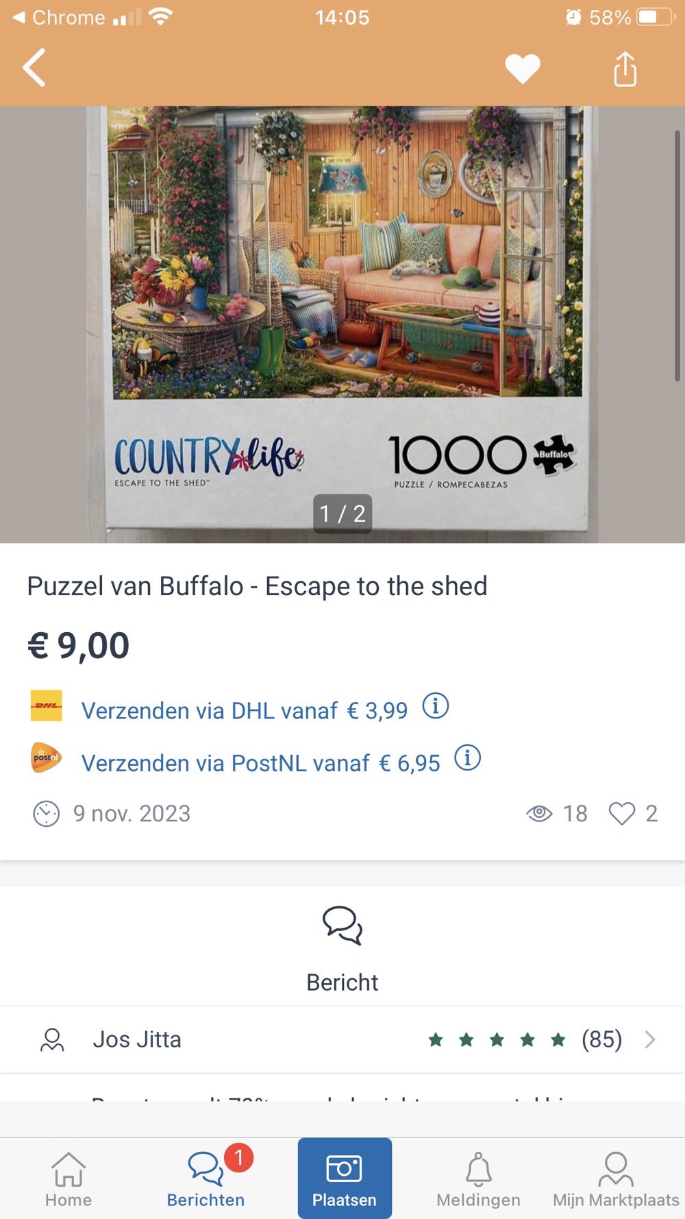 Escape To The Shed - Country Life - Buffalo puzzle collectible [Barcode 711181973884] - Main Image 4