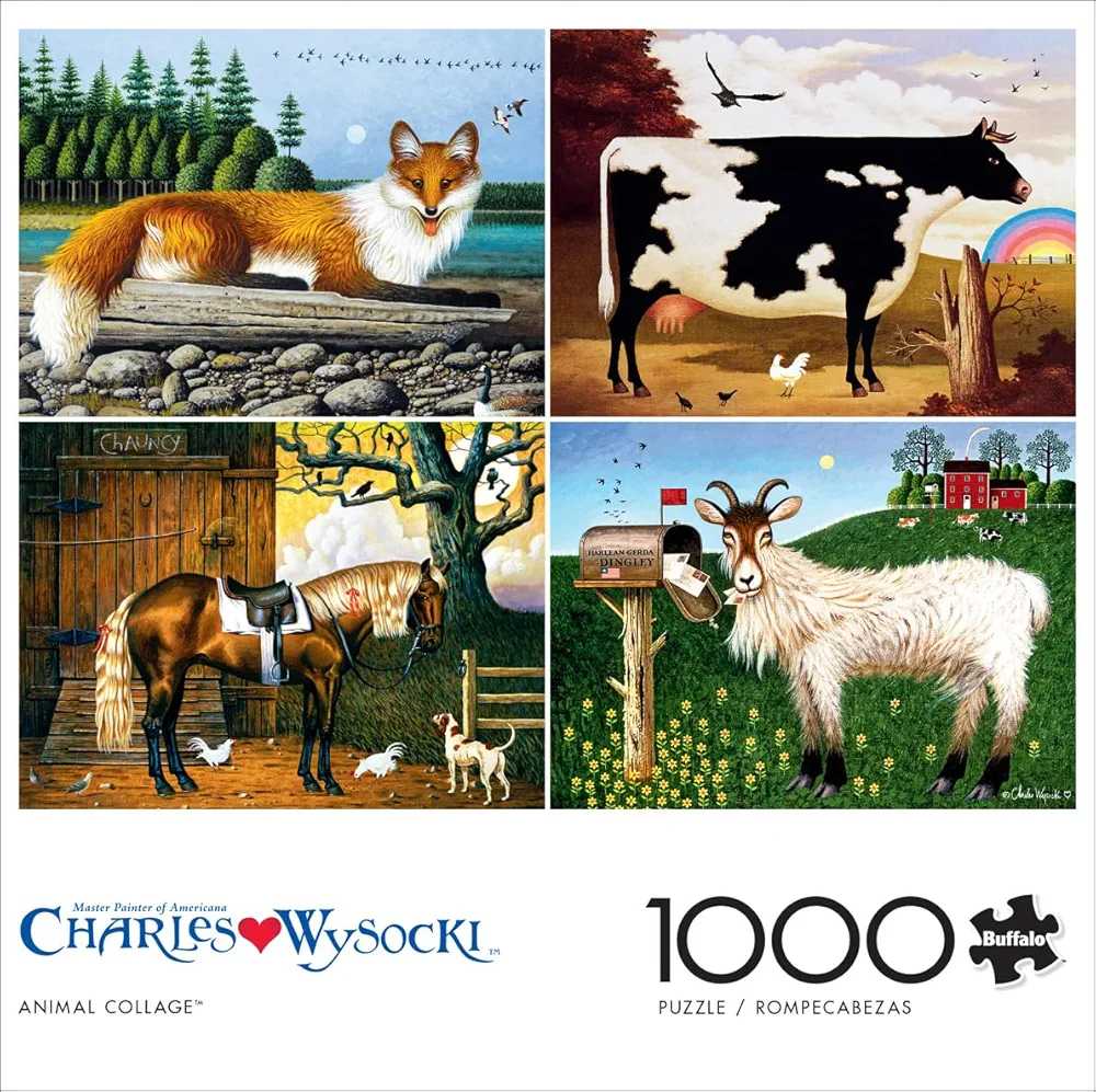 Animal Collage - Buffalo Games & Puzzles puzzle collectible [Barcode 079346133109] - Main Image 2