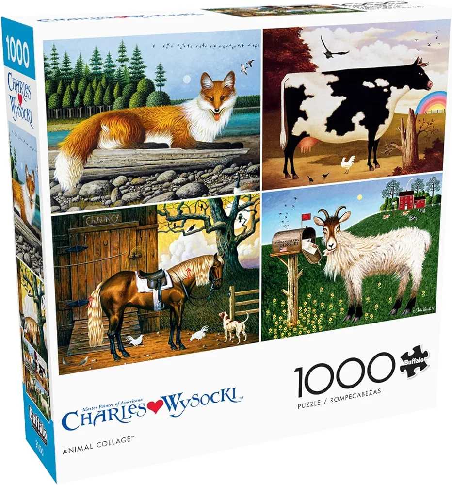 Animal Collage - Buffalo Games & Puzzles puzzle collectible [Barcode 079346133109] - Main Image 3