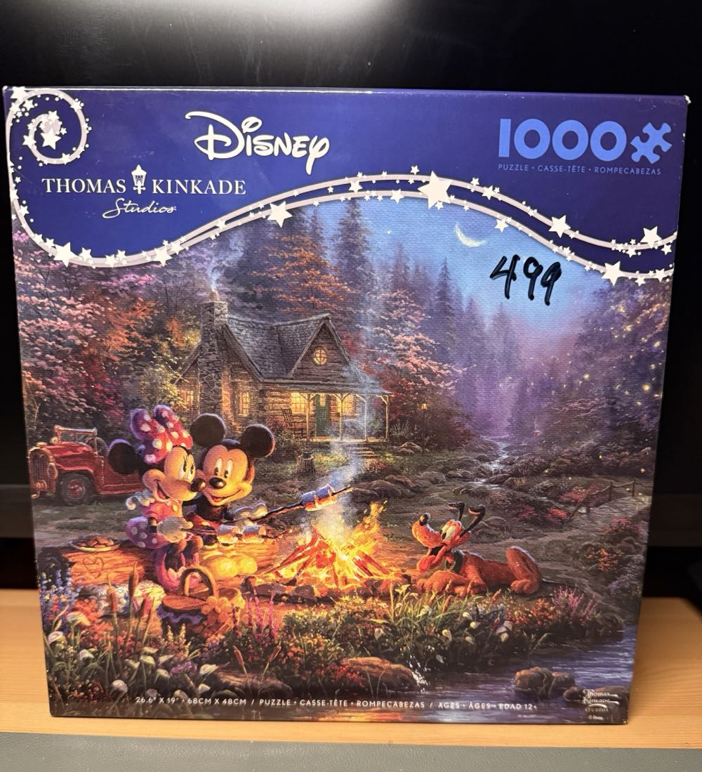 Kinkade Disney - Mickey & Minnie Sweetheart Campfire - Ceaco puzzle collectible [Barcode 021081311304] - Main Image 2