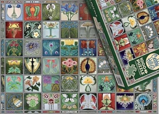 Art Nouveau Tiles - Cobble Hill puzzle collectible [Barcode 625012400909] - Main Image 4
