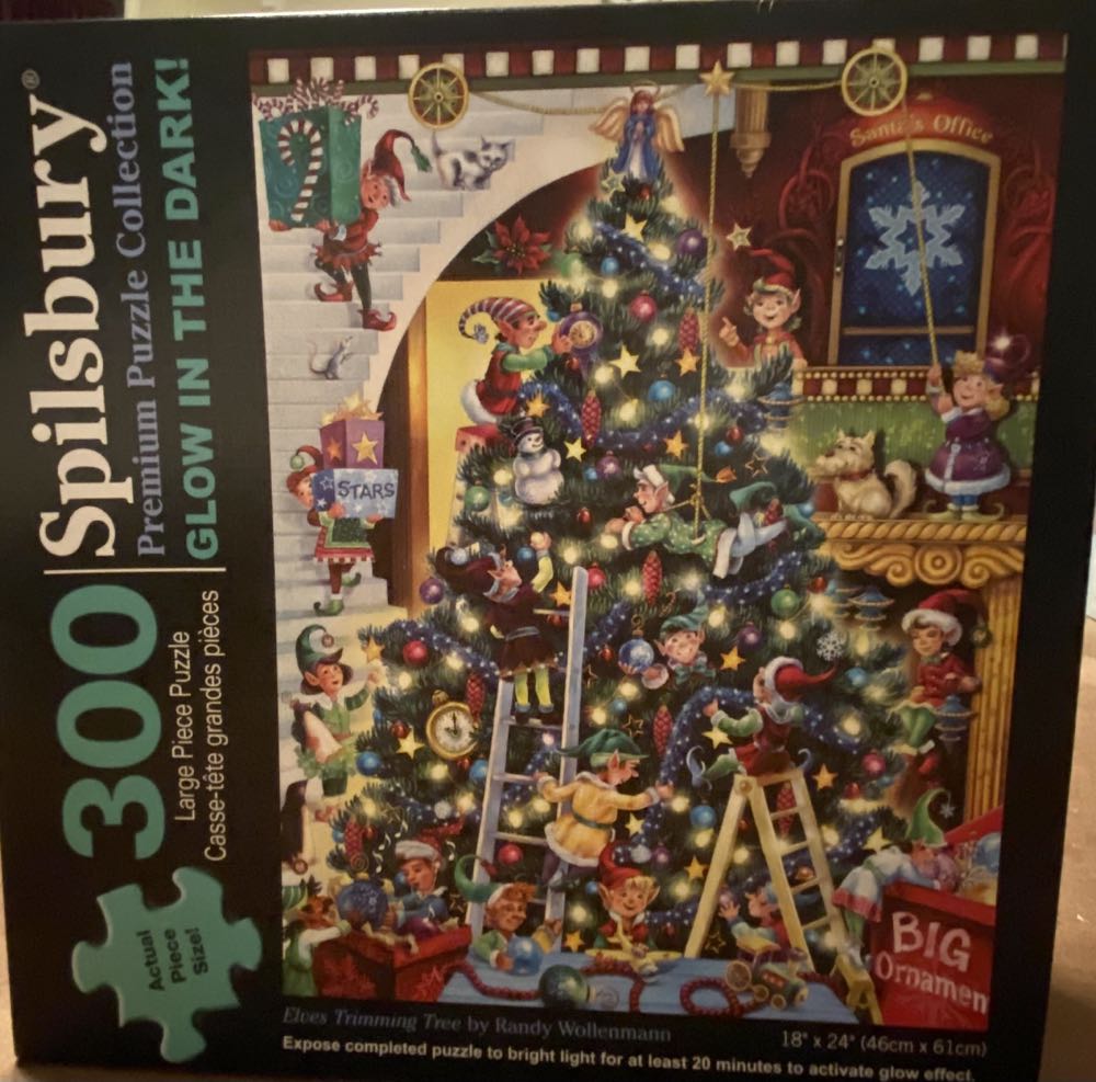 Elves Trimming  Tree - Spillsbury Puzzle Co. puzzle collectible [Barcode 810061445647] - Main Image 2