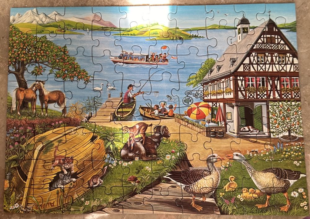 Holiday At The Lake - Ravensburger puzzle collectible [Barcode 4005556098033] - Main Image 3