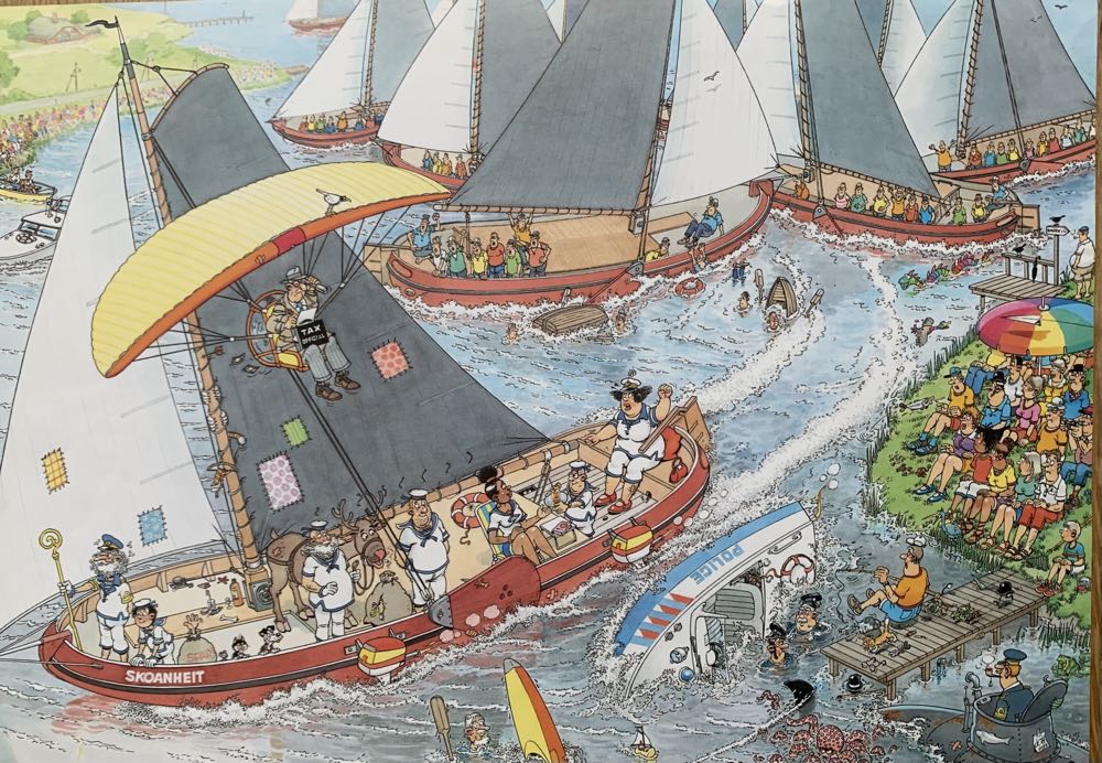 Cheese Market / Sailboat Race - Jumbo puzzle collectible [Barcode 8710126013472] - Main Image 3