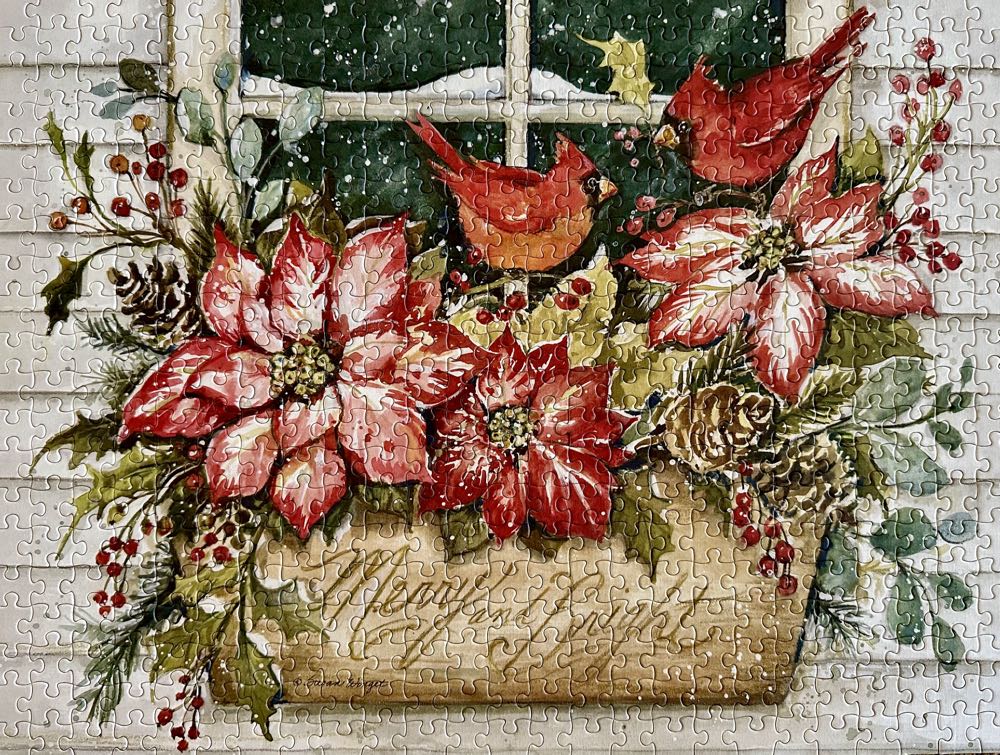 Poinsettia Window Box - Lang puzzle collectible - Main Image 2