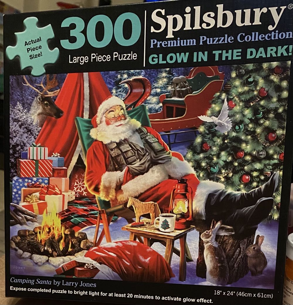 Camping Santa - Spillsbury Puzzle Co. puzzle collectible [Barcode 810061445708] - Main Image 2