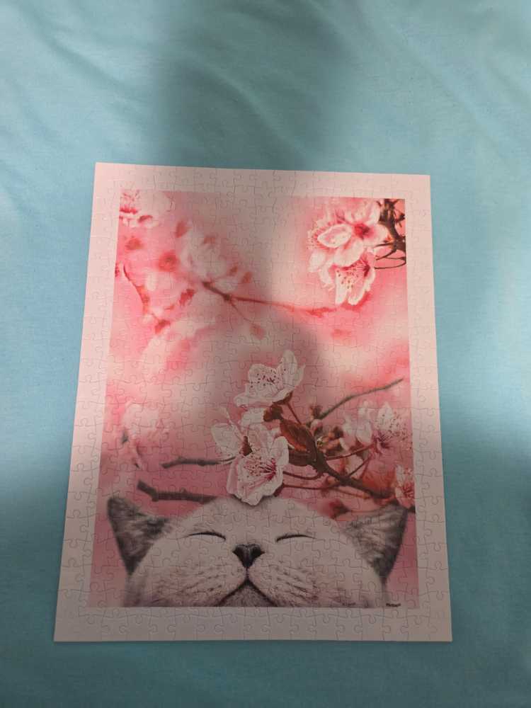 Cherry Blossom Sakura Cat - Pintoo puzzle collectible [Barcode 4711048540040] - Main Image 2