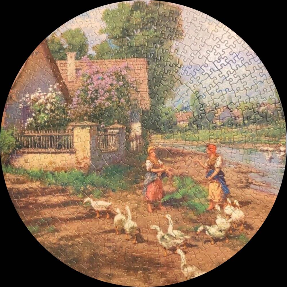 Lilac Time (🔴Geen Barcode) - Milton Bradley (MB) puzzle collectible - Main Image 3