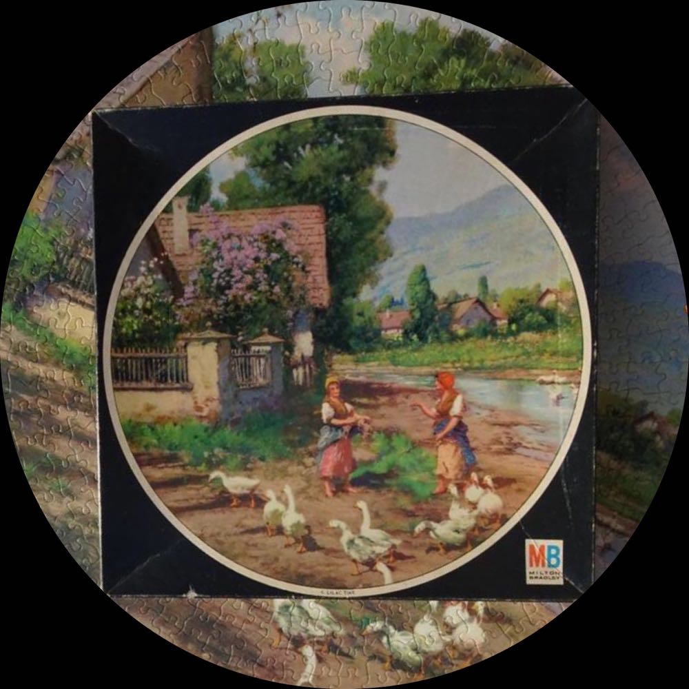 Lilac Time (🔴Geen Barcode) - Milton Bradley (MB) puzzle collectible - Main Image 4