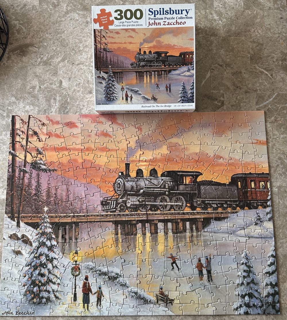 Railroad On The Ice Bridge - Spilsbury puzzle collectible [Barcode 810061445210] - Main Image 2