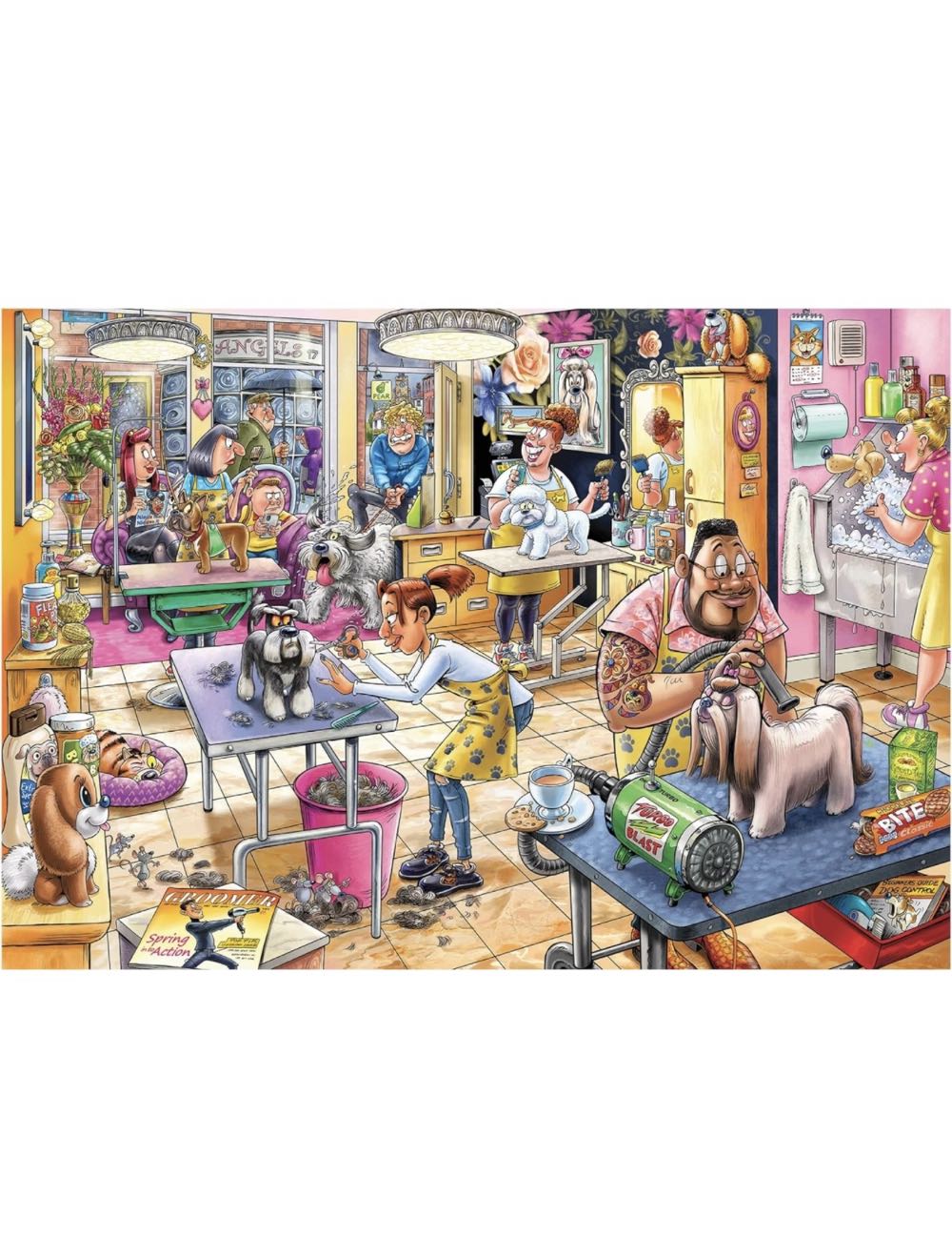 Wasgij (23): Pooch Parlour! - Jumbo puzzle collectible [Barcode 8710126250181] - Main Image 2