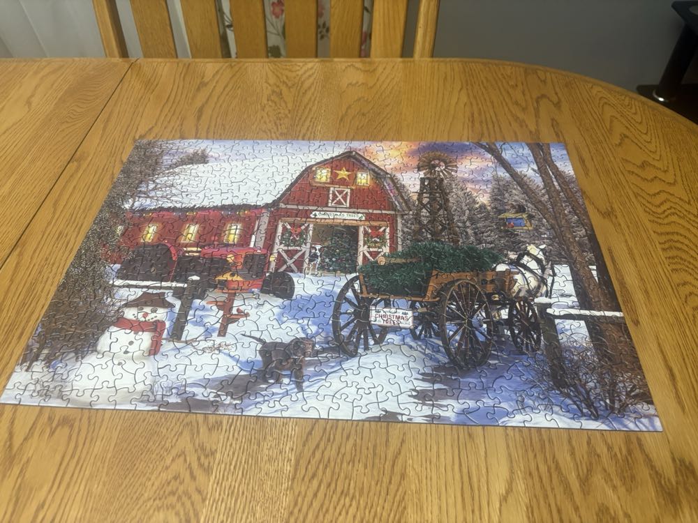 Christmas barn - Euro Graphics puzzle collectible - Main Image 4