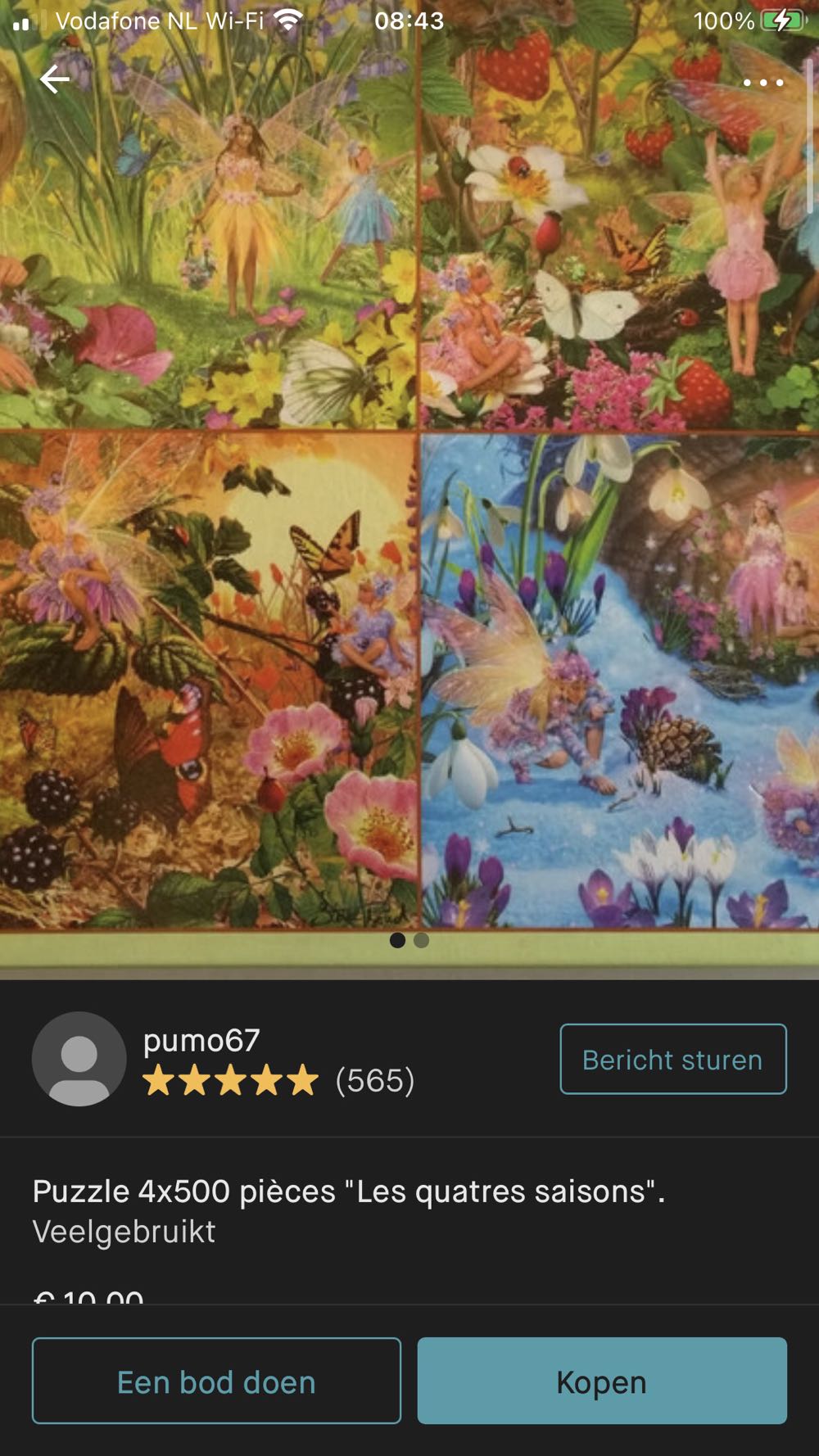 Les Quatre Saisons/ Four Seasons Fairies - MGL Licensing puzzle collectible - Main Image 4