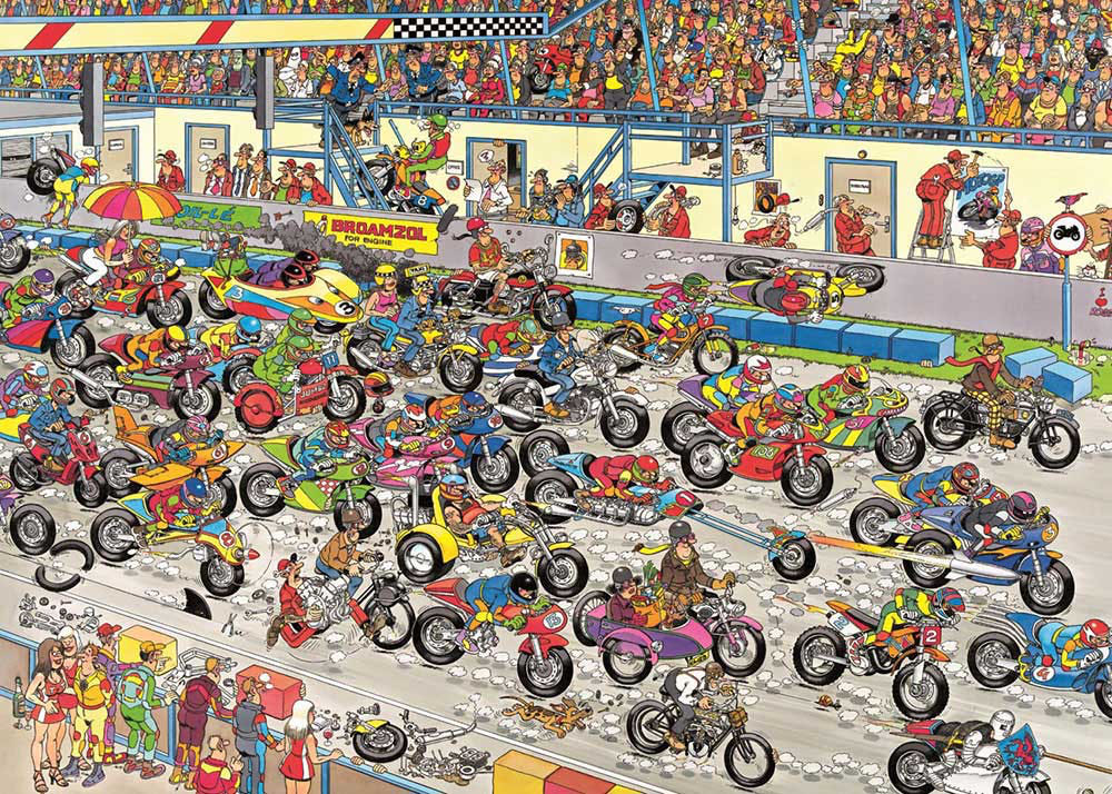 Motorbike Race - Jumbo puzzle collectible [Barcode 8710126011607] - Main Image 2