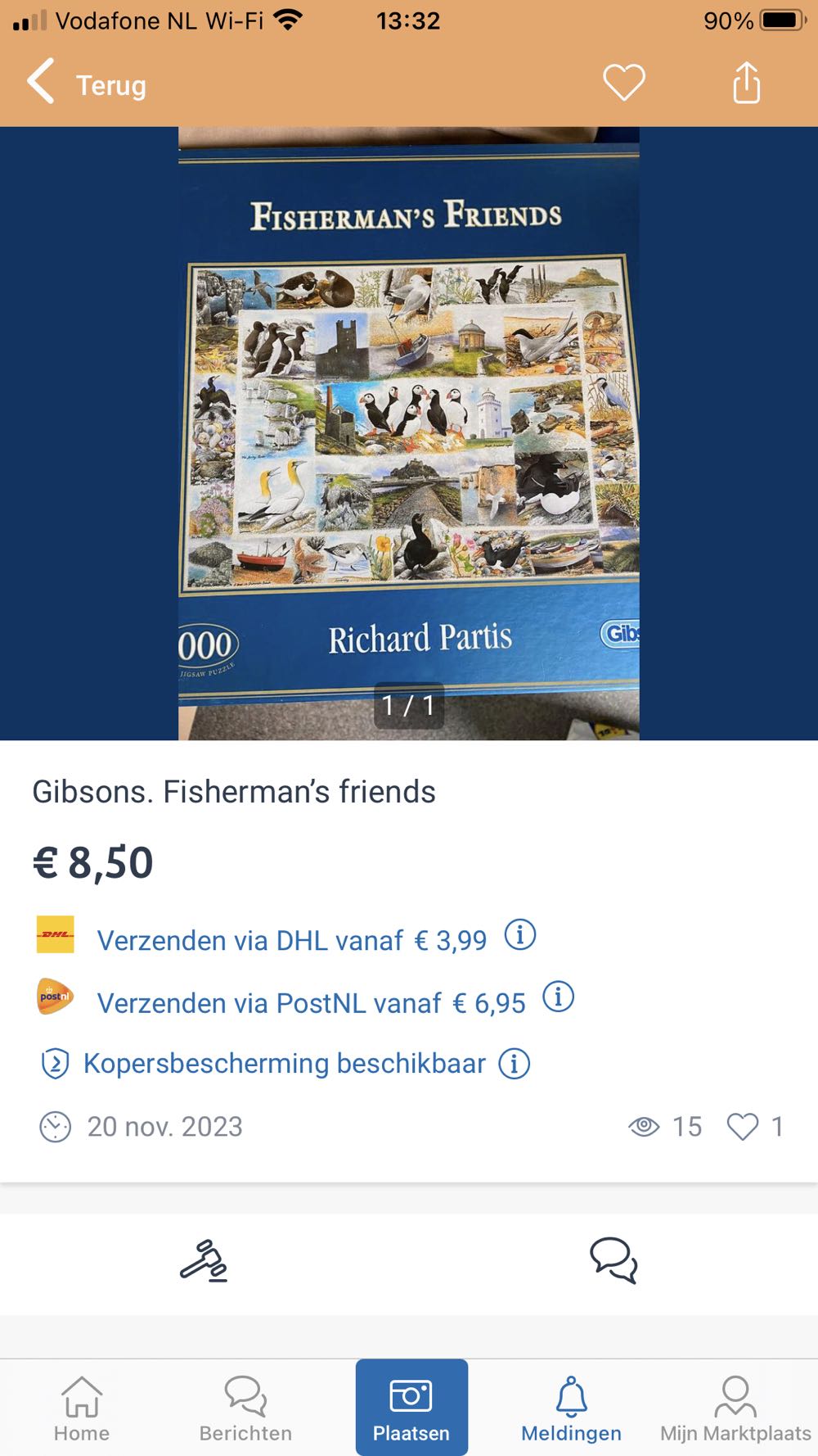 Fisherman’s Friend (Jolanda Lenen) - Gibsons puzzle collectible - Main Image 2