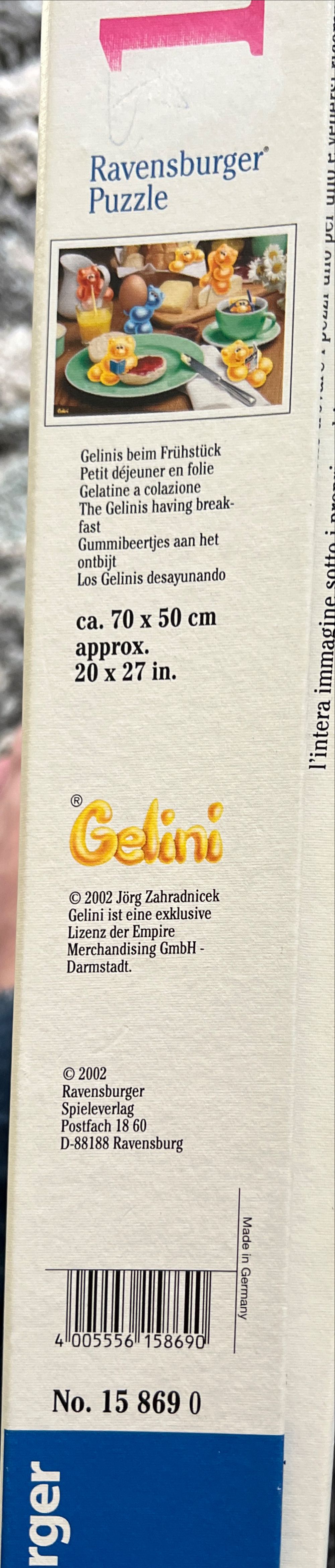 Gelini - Having Breakfast - Ravensburger puzzle collectible [Barcode 4005556158690] - Main Image 2