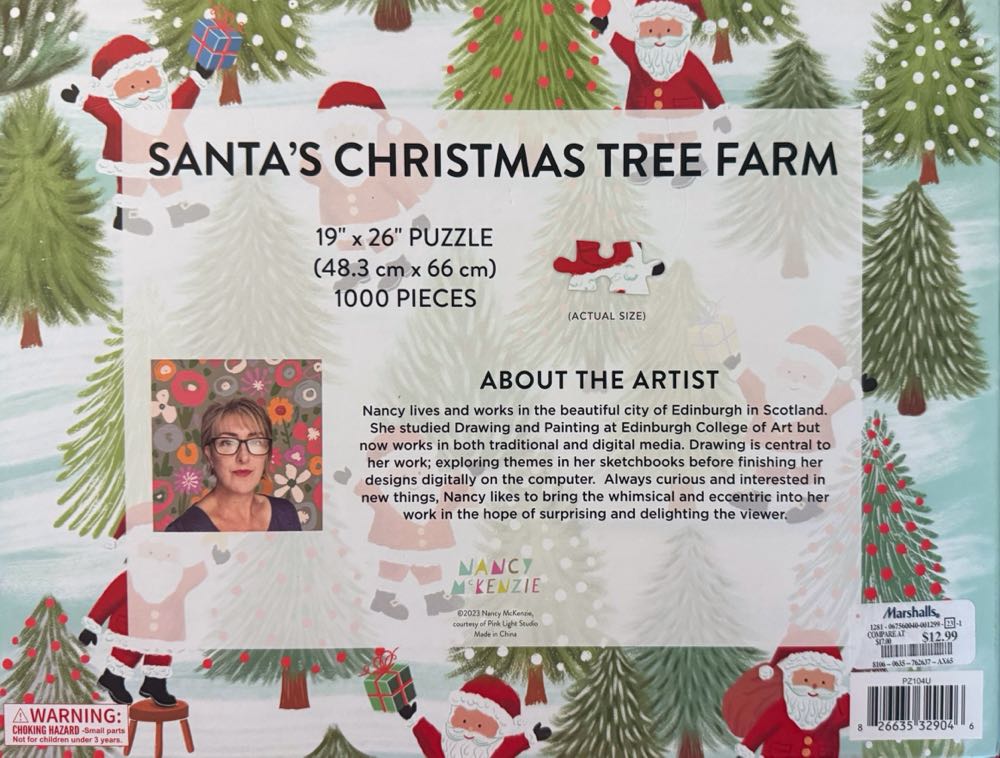 Santa’s Christmas Tree Farm - Pink Light Studio puzzle collectible [Barcode 826635329046] - Main Image 2