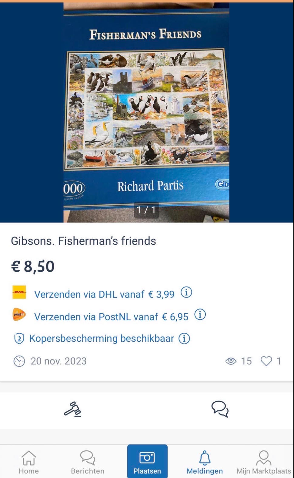 Fishermans Friend 🐦 - Gibsons puzzle collectible [Barcode 5012269060959] - Main Image 3
