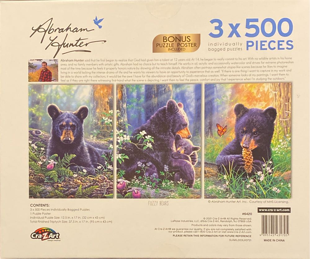 Fuzzy Bears - Cra-Z-Art puzzle collectible [Barcode 4895145431705] - Main Image 2