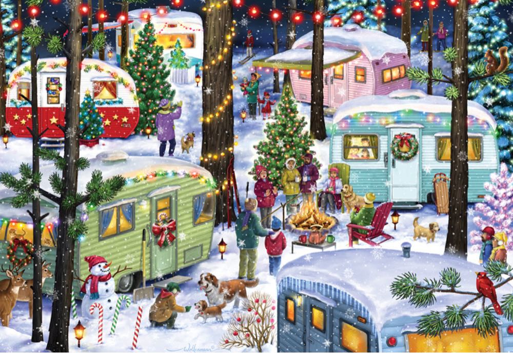 Christmas Campers ❌ (-1) - Vermont Christmas Company puzzle collectible [Barcode 819273027108] - Main Image 2