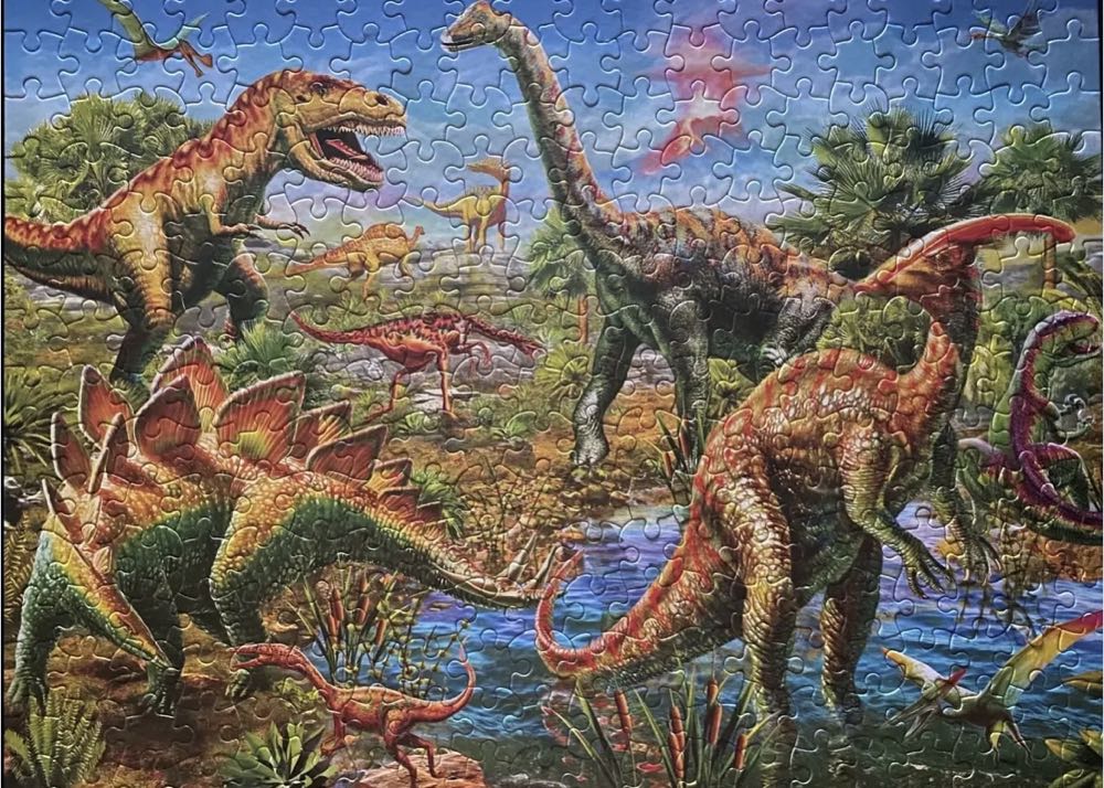 0020 Ceaco: Prehistoria - Jurassic Playground - Ceaco puzzle collectible - Main Image 2