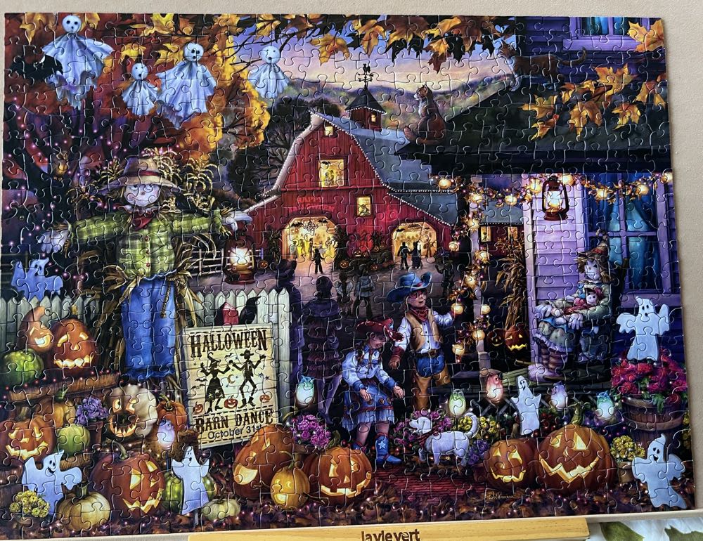 Halloween Barn Dance - Vermont Christmas Company puzzle collectible [Barcode 819273027061] - Main Image 3