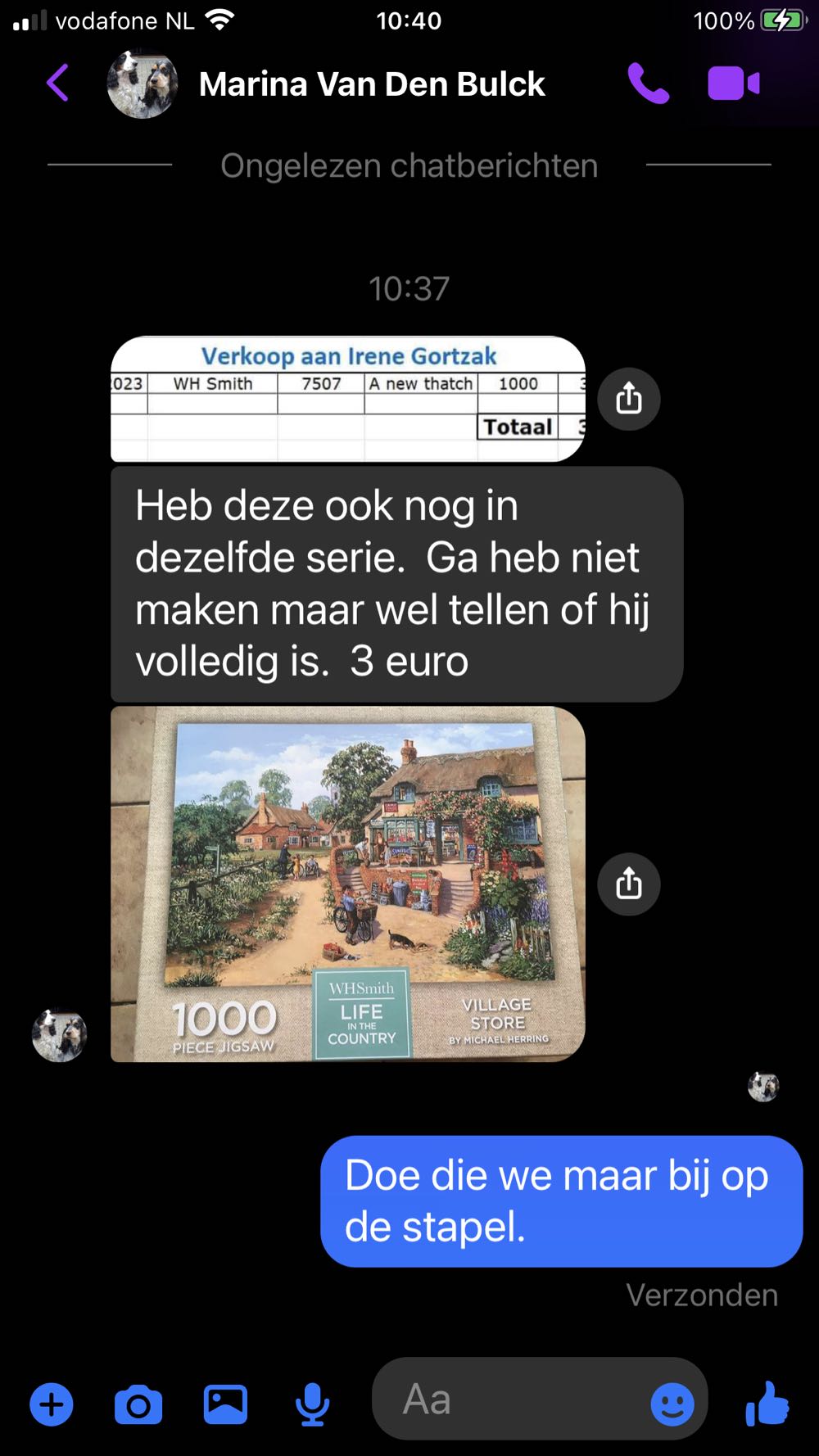 Village Store NNK Scannen Komt Van Marina - WHSMITH puzzle collectible - Main Image 3