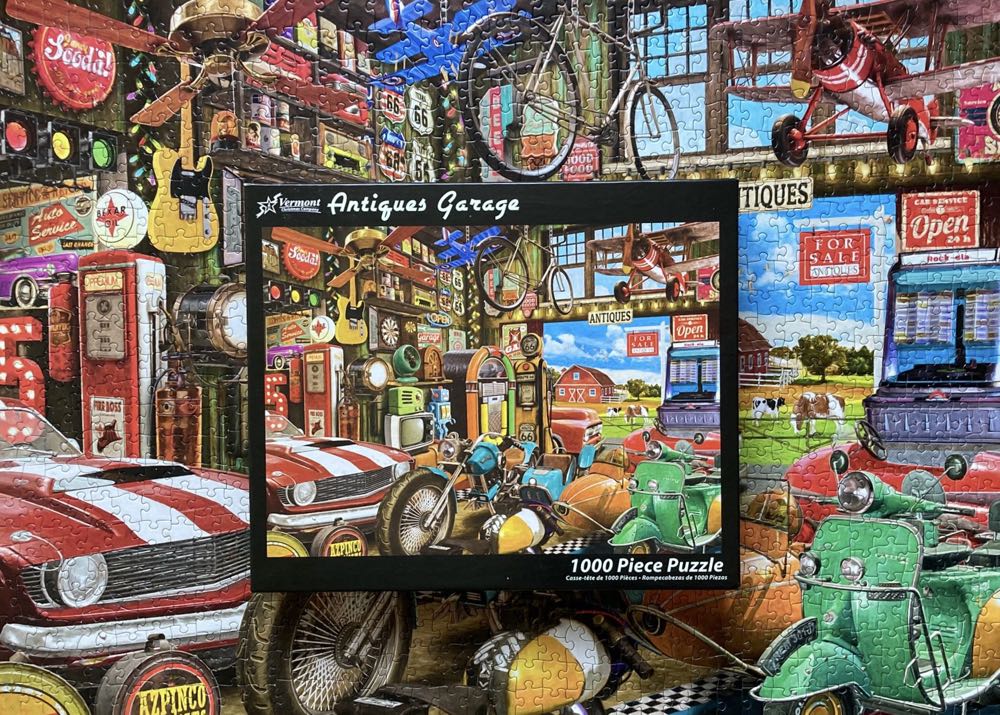 Antiques Garage - Vermont Christmas Company puzzle collectible [Barcode 819273024480] - Main Image 4