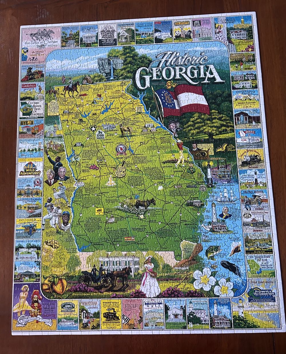 Historic Georgia - White Mountain puzzle collectible [Barcode 724819247707] - Main Image 3