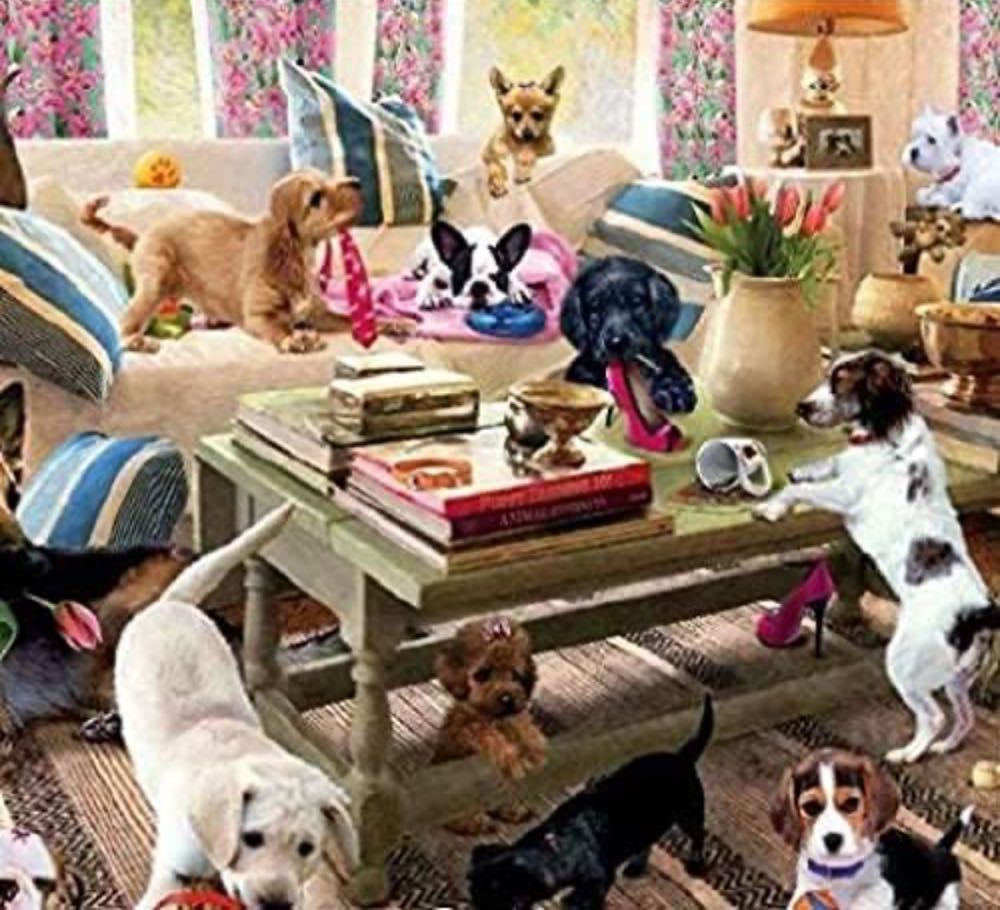 Paws Gone Wild - Livingroom Rompers - Ceaco puzzle collectible - Main Image 2