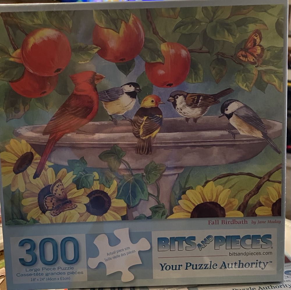 Fall Birdbath - Bits & Pieces 🇺🇸 puzzle collectible [Barcode 192949066862] - Main Image 2