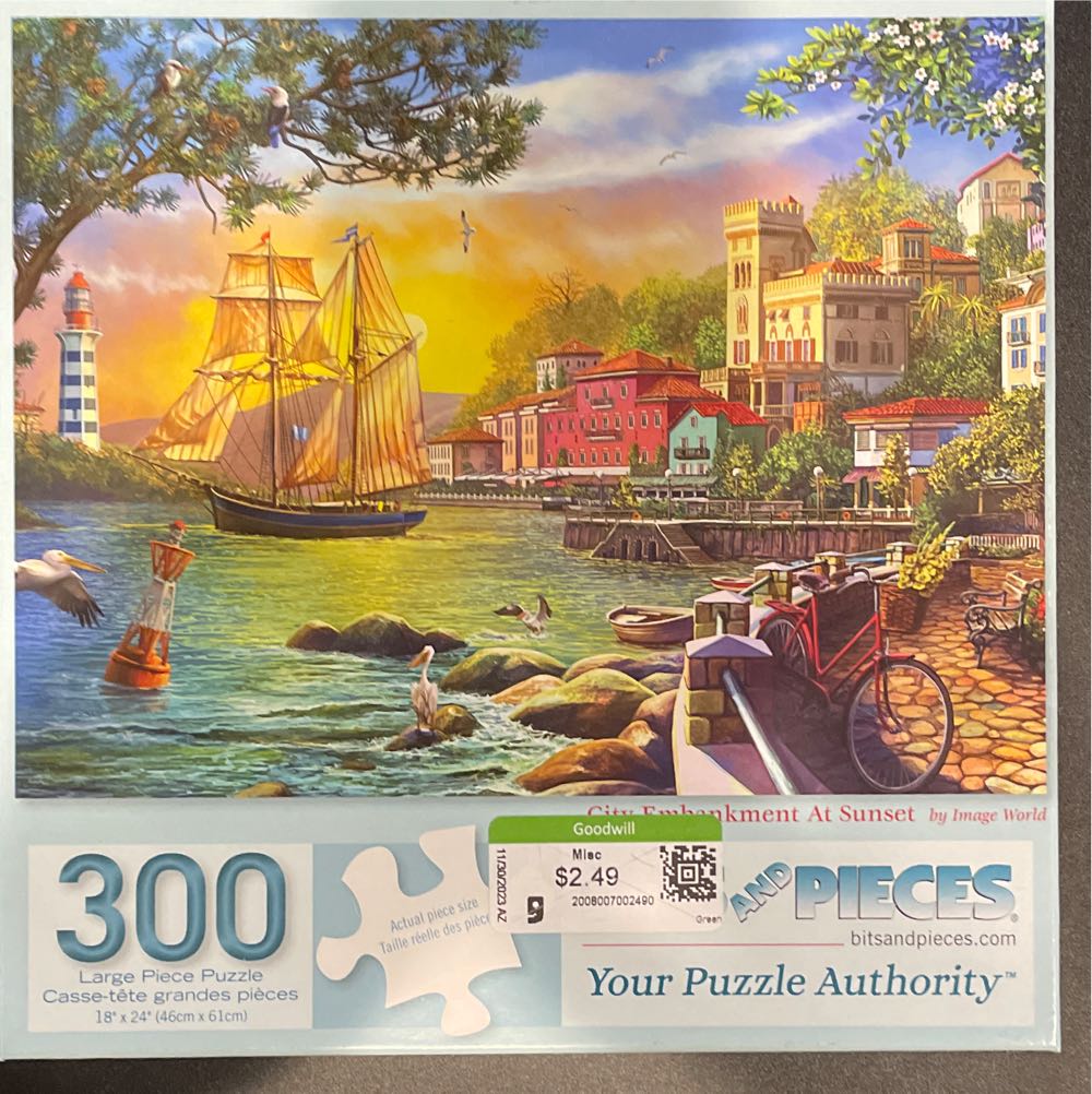 City Embankment At Sunset - Bits & Pieces puzzle collectible [Barcode 192949078643] - Main Image 2