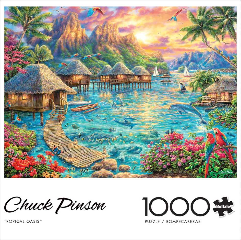 Tropical Oasis (From Jenn) - Buffalo puzzle collectible [Barcode 079346123247] - Main Image 2