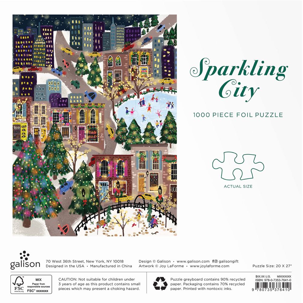 Sparkling City - Galison puzzle collectible [Barcode 9780735376410] - Main Image 3