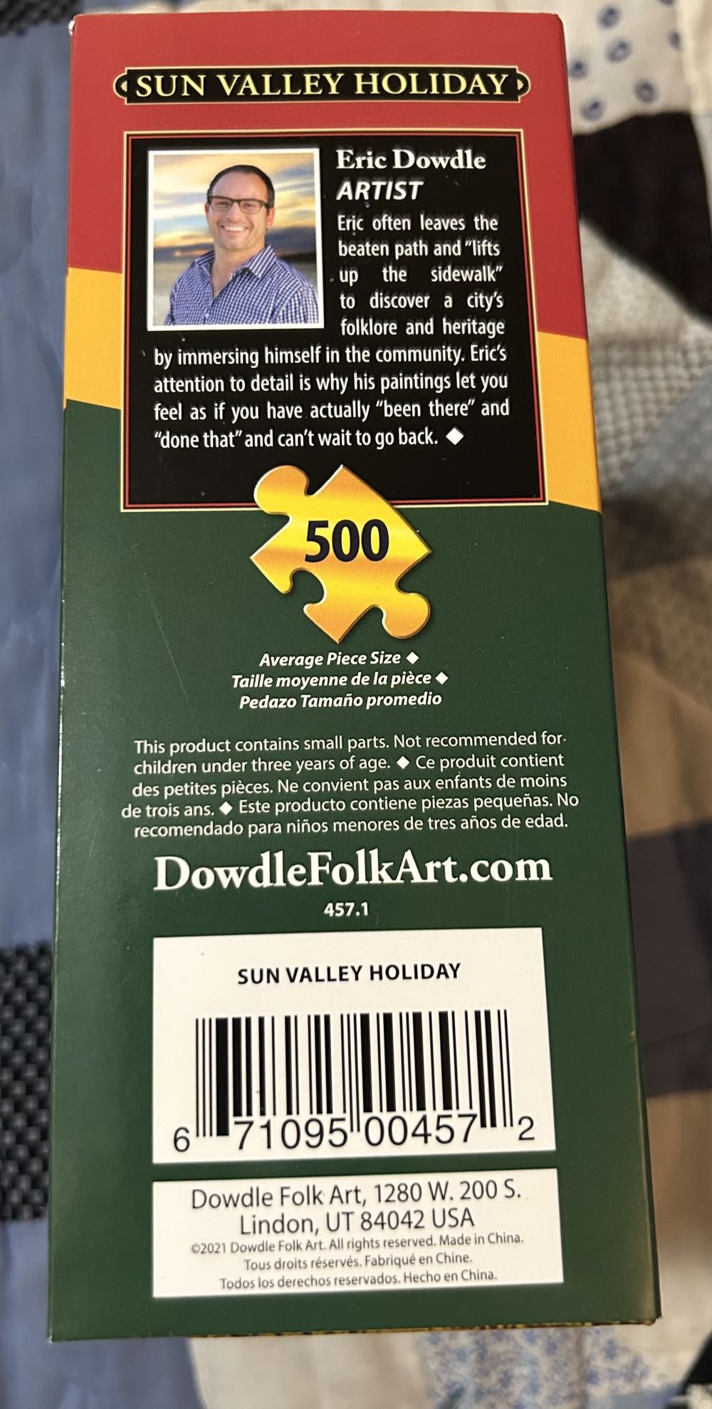 Sun Valley Holiday - Dowdle puzzle collectible [Barcode 671095004572] - Main Image 2