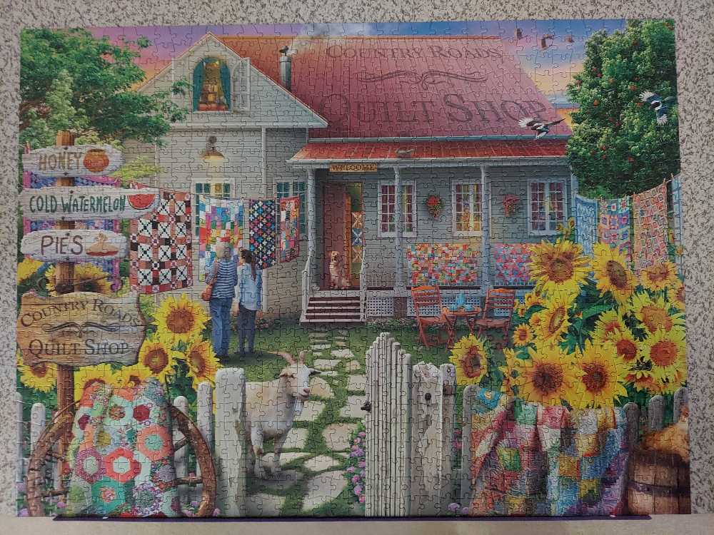 Country Quilts  - Buffalo puzzle collectible [Barcode 079346119653] - Main Image 2
