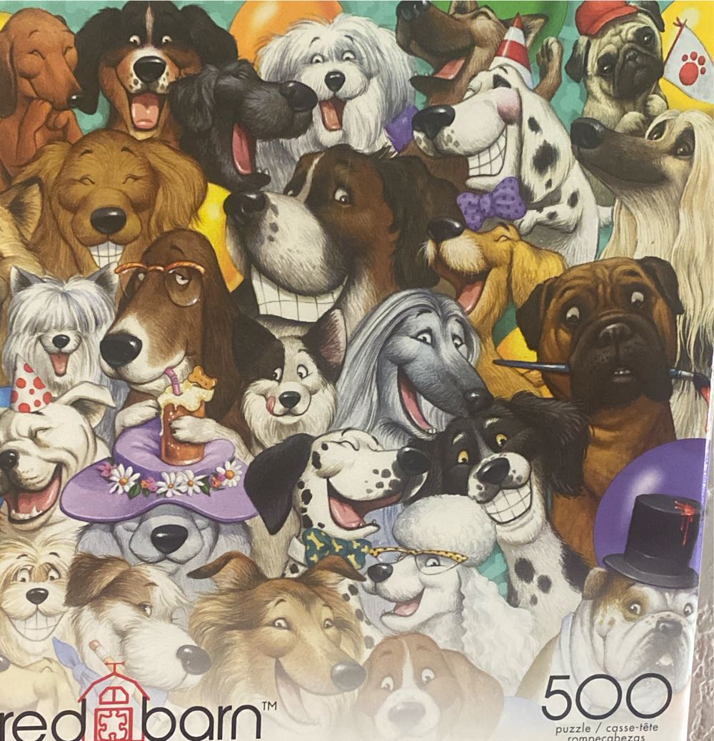 Dogs Delight - Ceaco Red Barn puzzle collectible [Barcode 021081530033] - Main Image 2