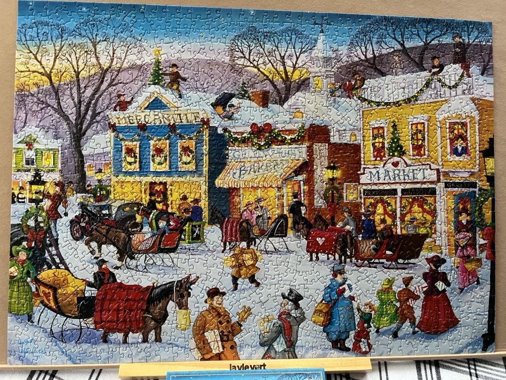 Christmas Shopping - Masterpieces, Inc. puzzle collectible [Barcode 705988723148] - Main Image 2